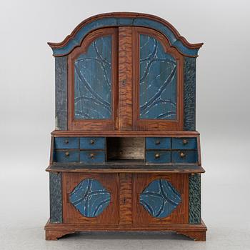 A writing cabinet, Värmland, dated 1862.