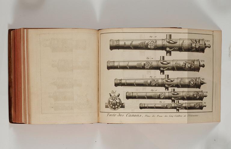 KING GUSTAV III (1746-1792), Encyclopedie ou dictionnaire universel...connoissances humaines. Planches. M. de Felice.