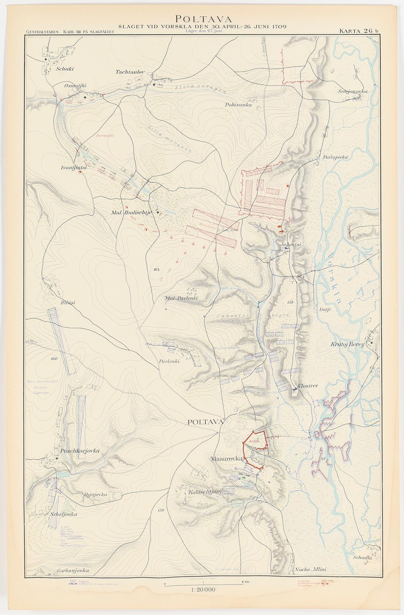 KARTMAPP, "Karl XII på slagfältet", Generalstaben 1918-1919.
