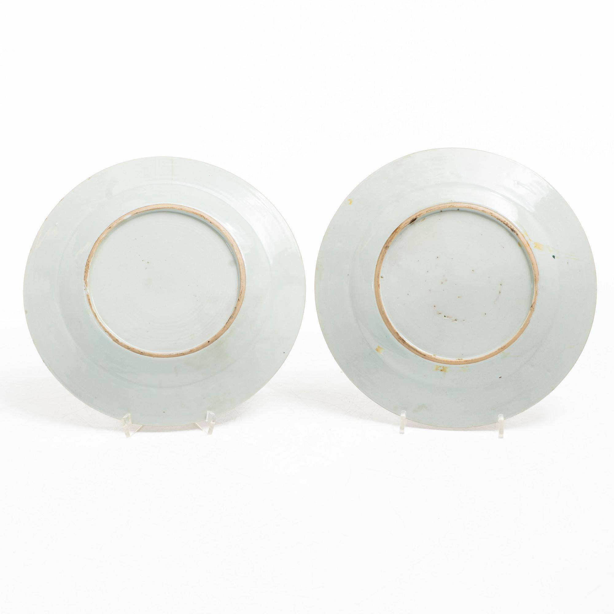 Six Famille Rose porcelain plates, China, Qianlong (1736-95).