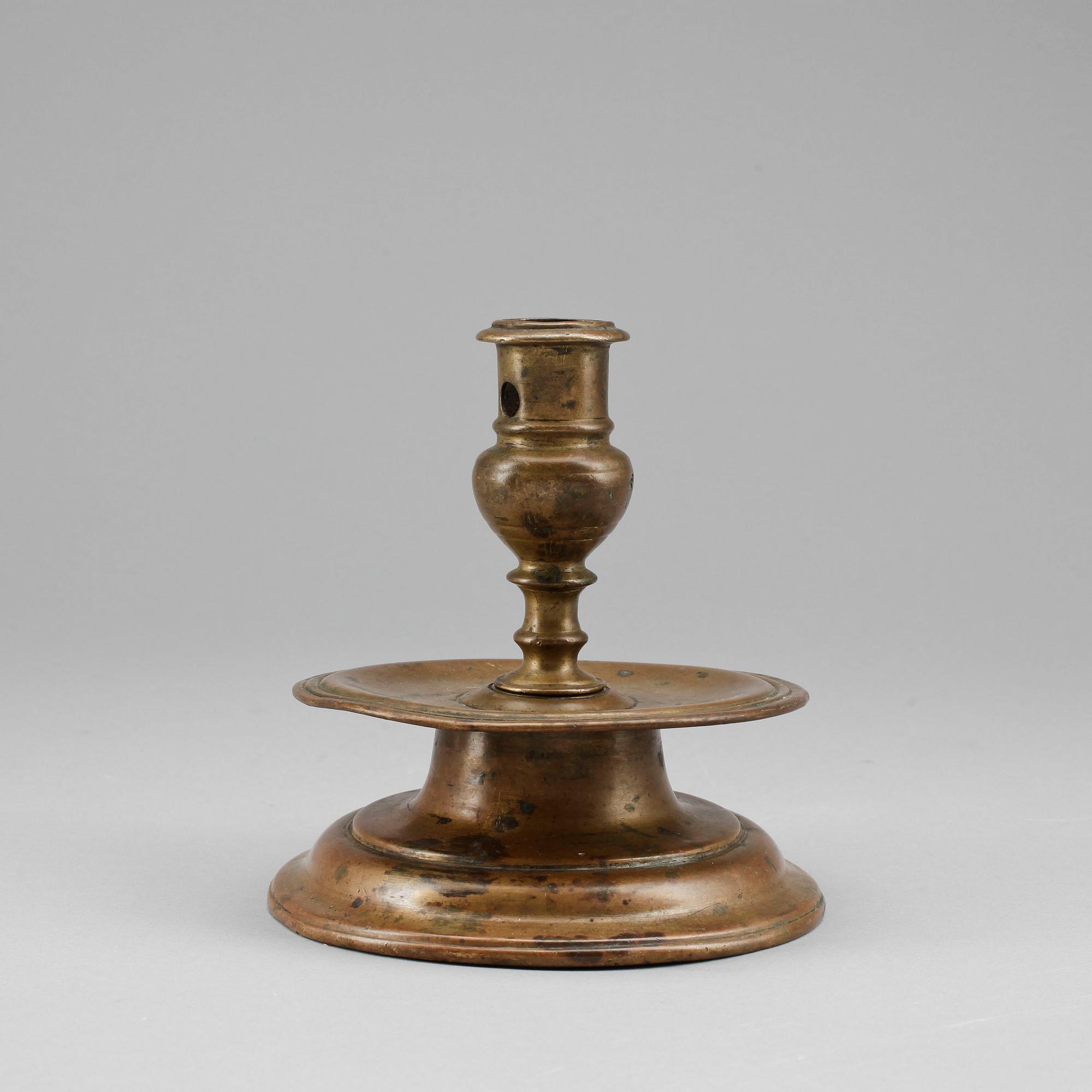 LJUSSTAKE, mässing, barock, 1600-tal.