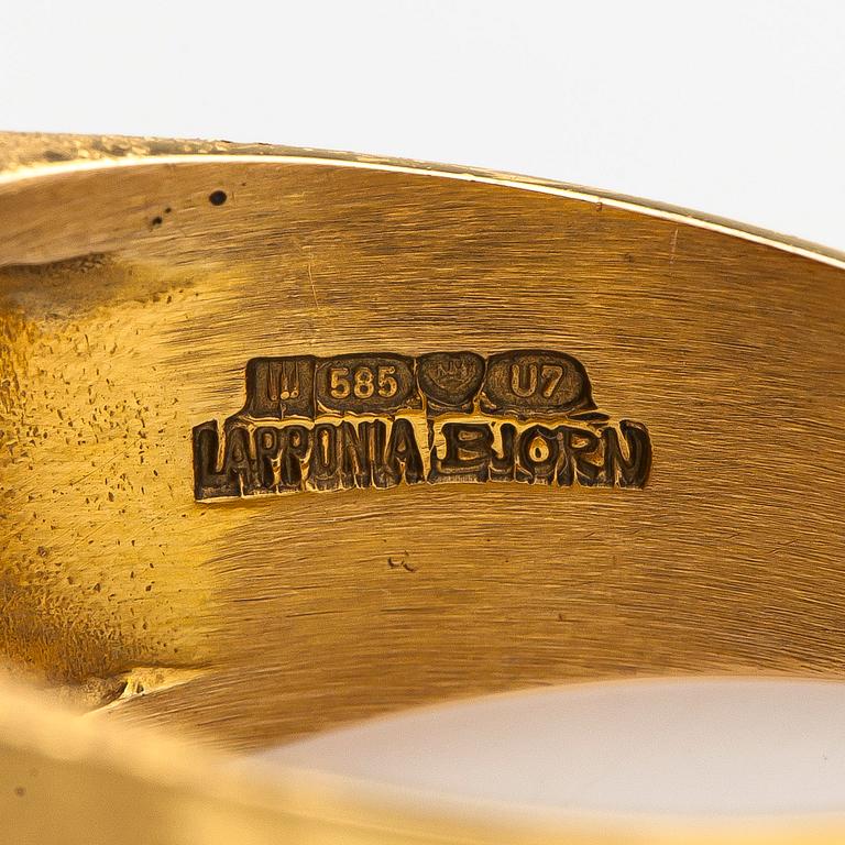 Björn Weckström, a 14K gold ring, Lapponia 1973.