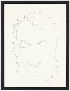 Roger Risberg, indian ink drawing, signed. Executed in 2008.