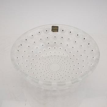 René Lalique, bowl "Nemours", France, second half of the 20th century cast glass.
