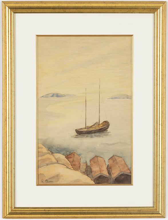 Agnes Cleve, watercolour, signed A. Cleve,