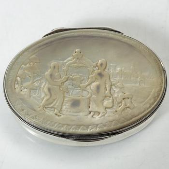 Three silver boxes, 18th-19th century.
