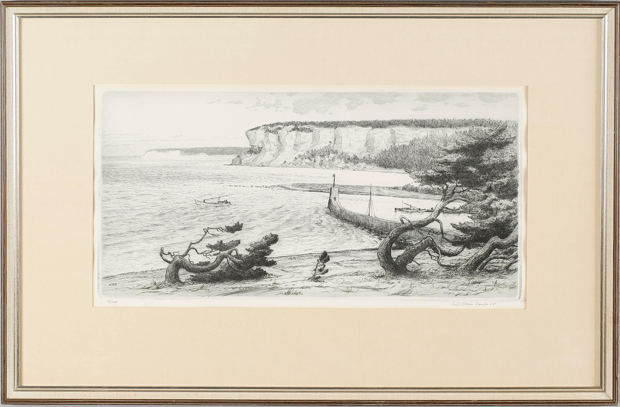 ERIK OLSSON, etsning, signerad och daterad 68, numrerad 33/100.