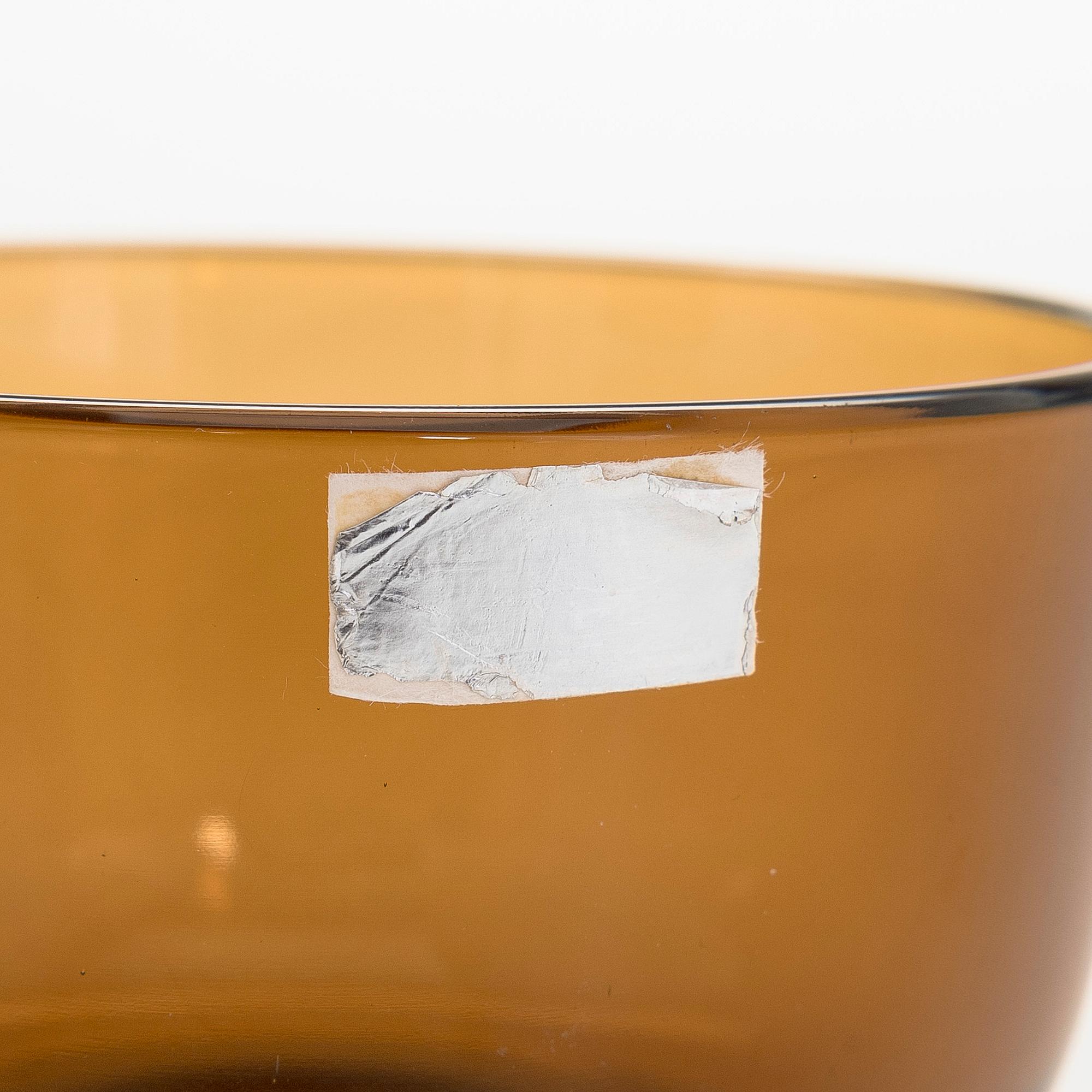 Saara Hopea, skålar, 7 st, modell 5577, Nuutajärvi Notsjö. Formgiven 1956.