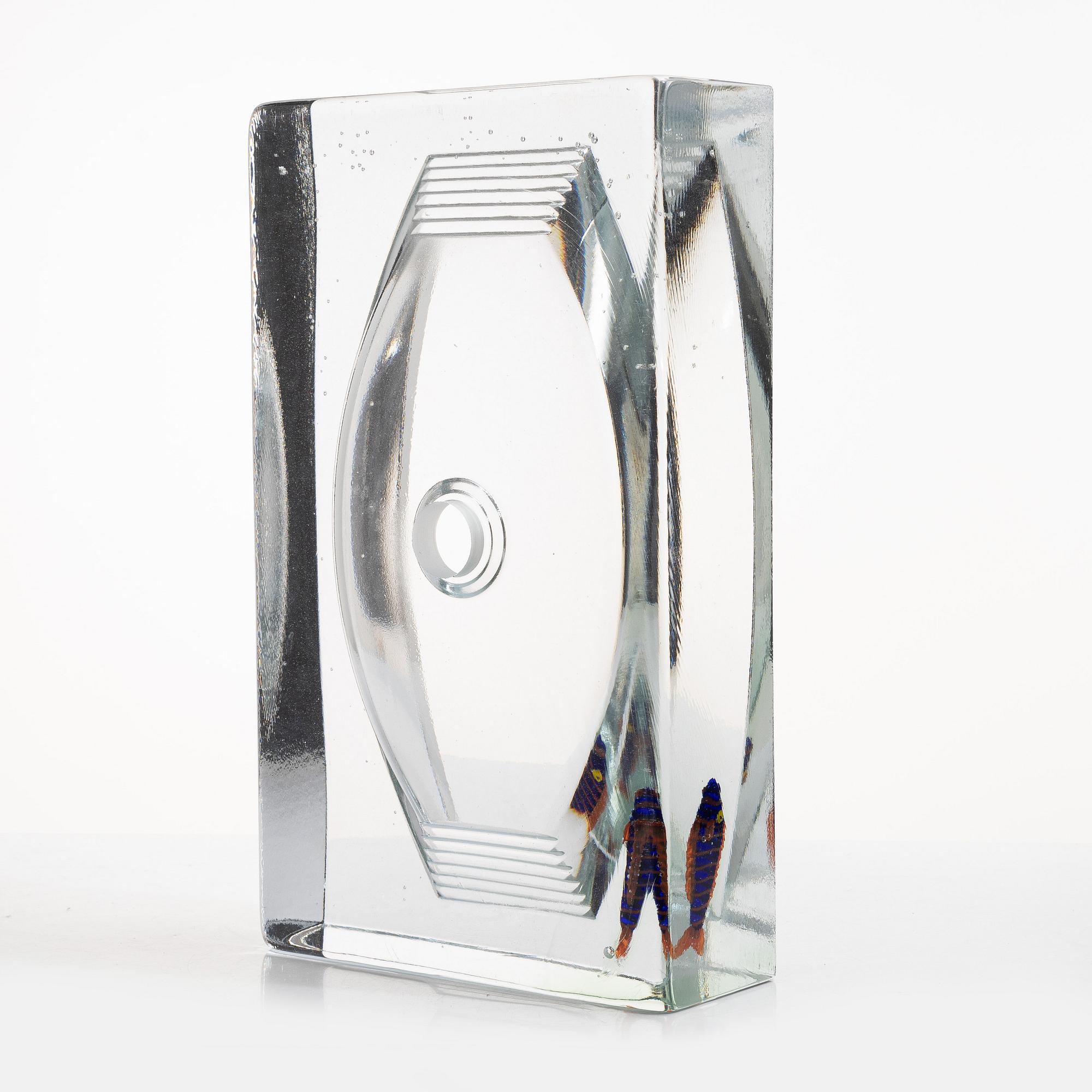 Kjell Engman, Wash basin, glass, "Lagoon", Kosta Boda.