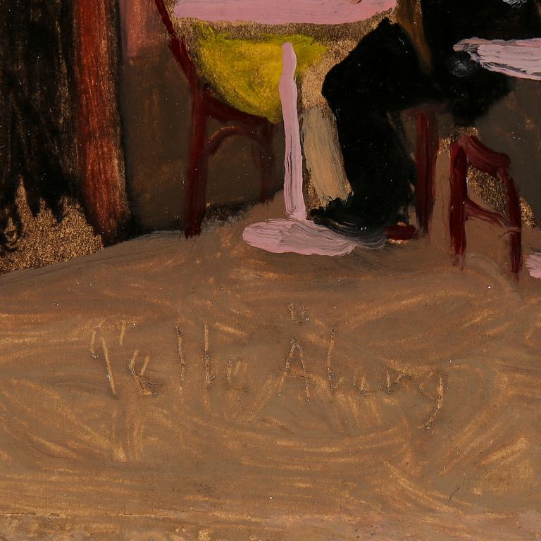 PELLE ÅBERG, olja på pannå, signerad.