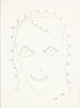 Roger Risberg, indian ink drawing, signed. Executed in 2008.