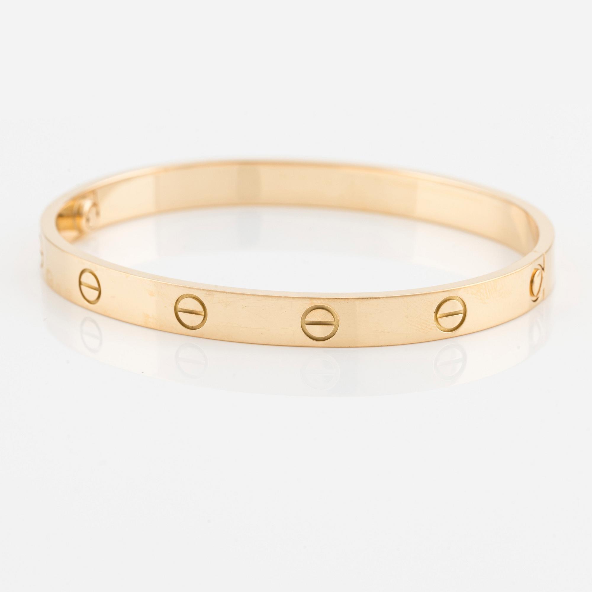 An 18K gold Cartier "Love" bracelet.