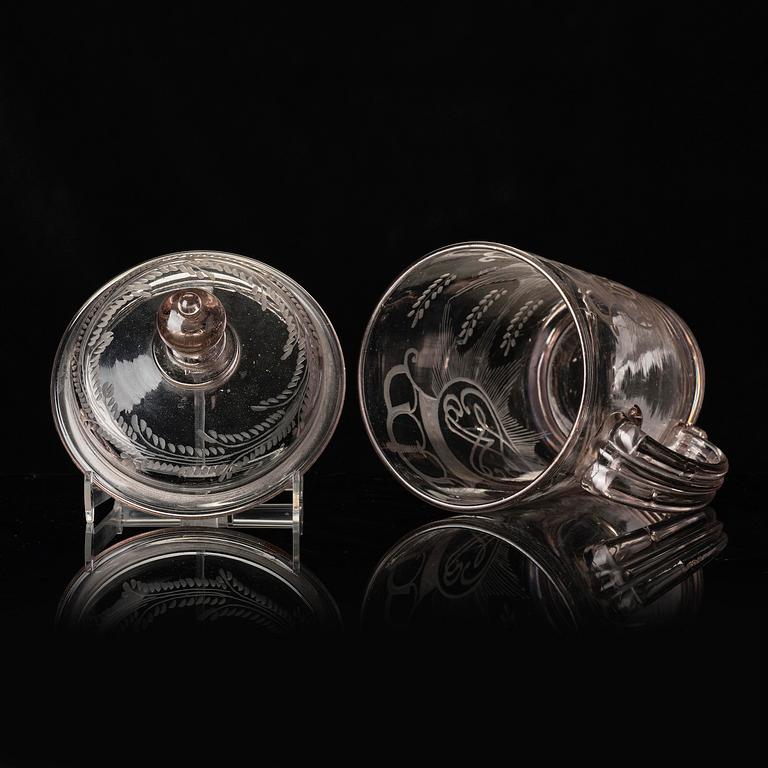 A tankard, possibly Henrikstorp, Sweden, 18th century.