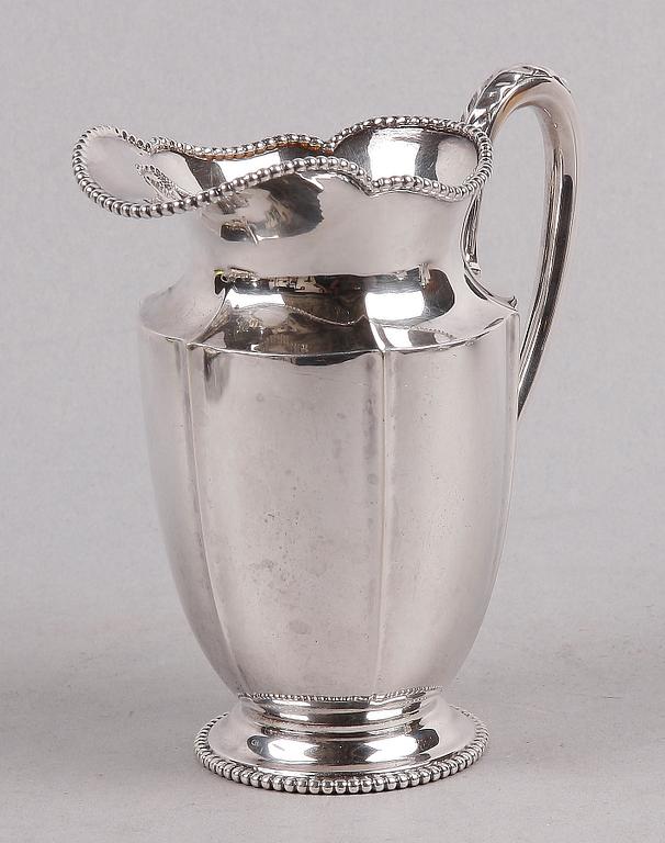 KAFFESERVIS, 3 delar, silver, CG Hallberg Stockholm 1920. Tot vikt 1085 gram.