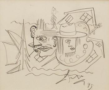 LARS ENGLUND, Pencil, 2, signed andc dated -49.