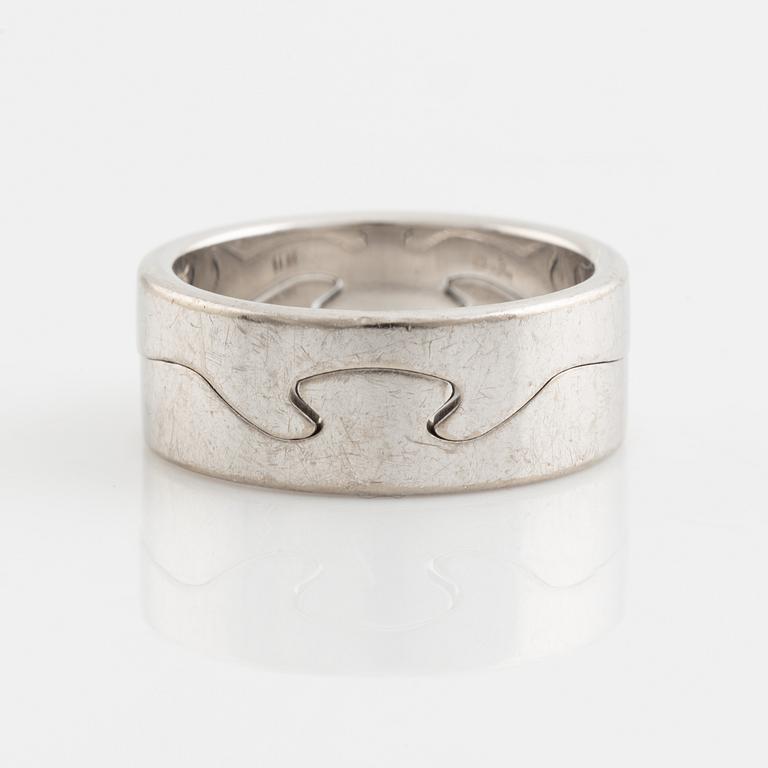 18K white gold "Fusion" two rings, Nina Koppel.