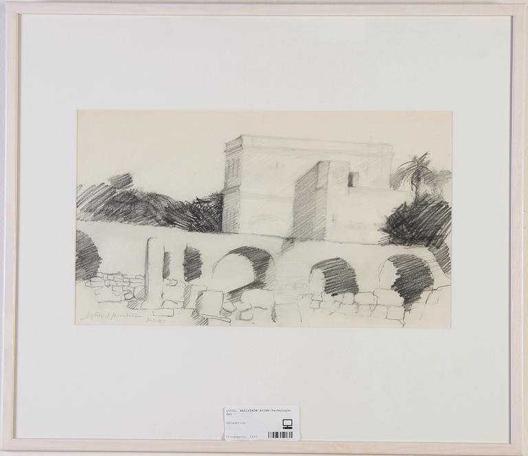 HALLSTRÖM BJÖRN, 4 st, blyertsteckningar. Sign o dat. 1981.