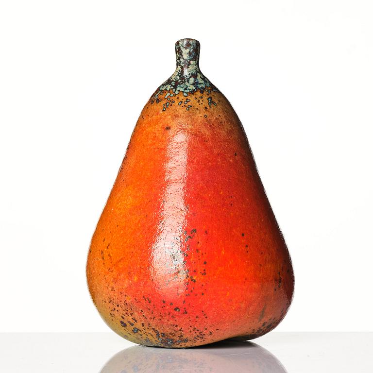 Hans Hedberg, a faience sculpture of a pear, Biot, France.