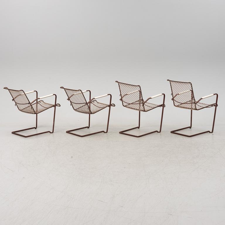 A set of four patio chairs from Grythyttan Stplmöbler, mid 20th Century.