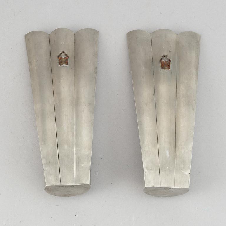 A pair of petwr wall sconces, Herman bergman AB, Stockholm, 1930.