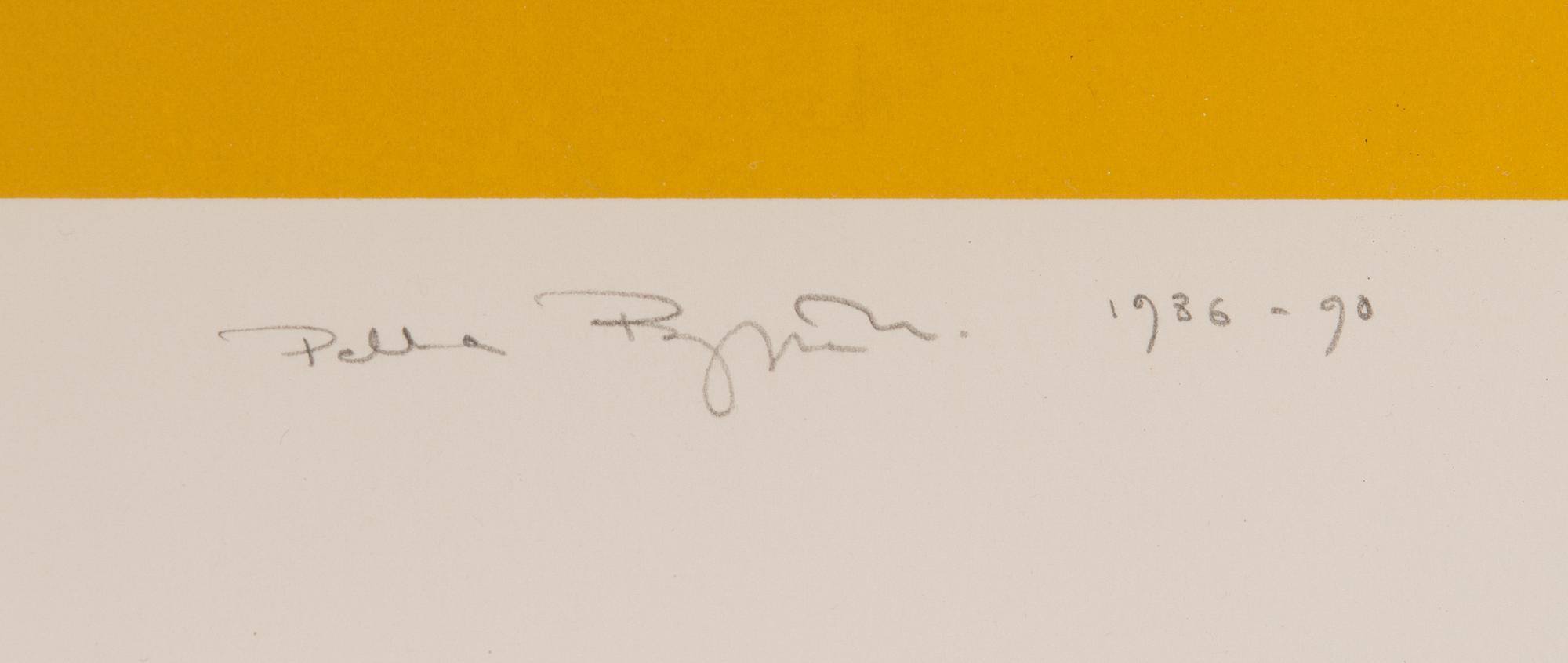 Pekka Ryynänen, serigrafia, signeerattu ja päivätty 1986-90, merkitty E. A. 10/13.