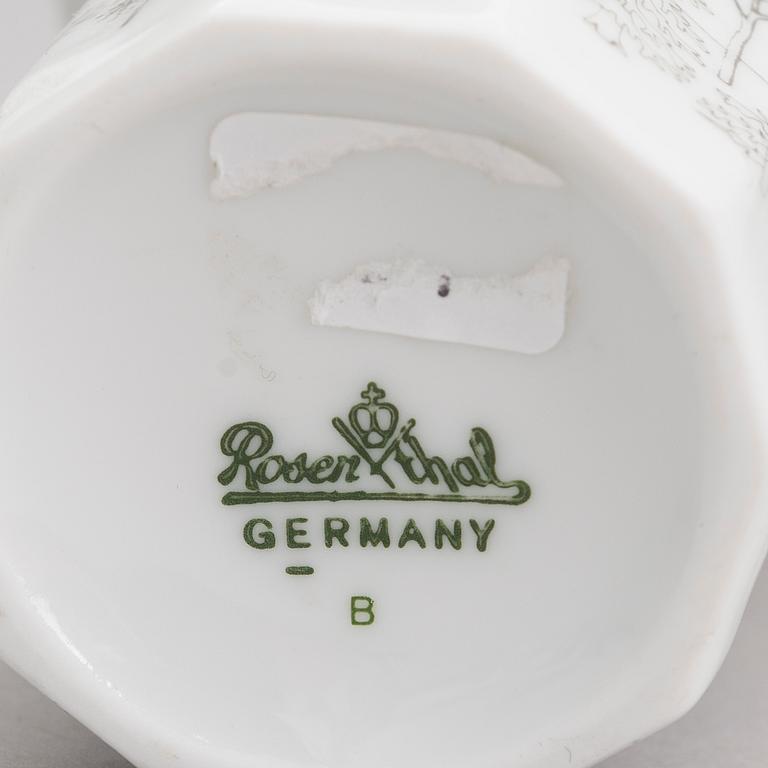 TAPIO WIRKKALA ja RUT BRYK. Posliiniesineitä. 7 osaa. "Winterreise" & "Polygon". Rosenthal. 1900-luvun loppu.