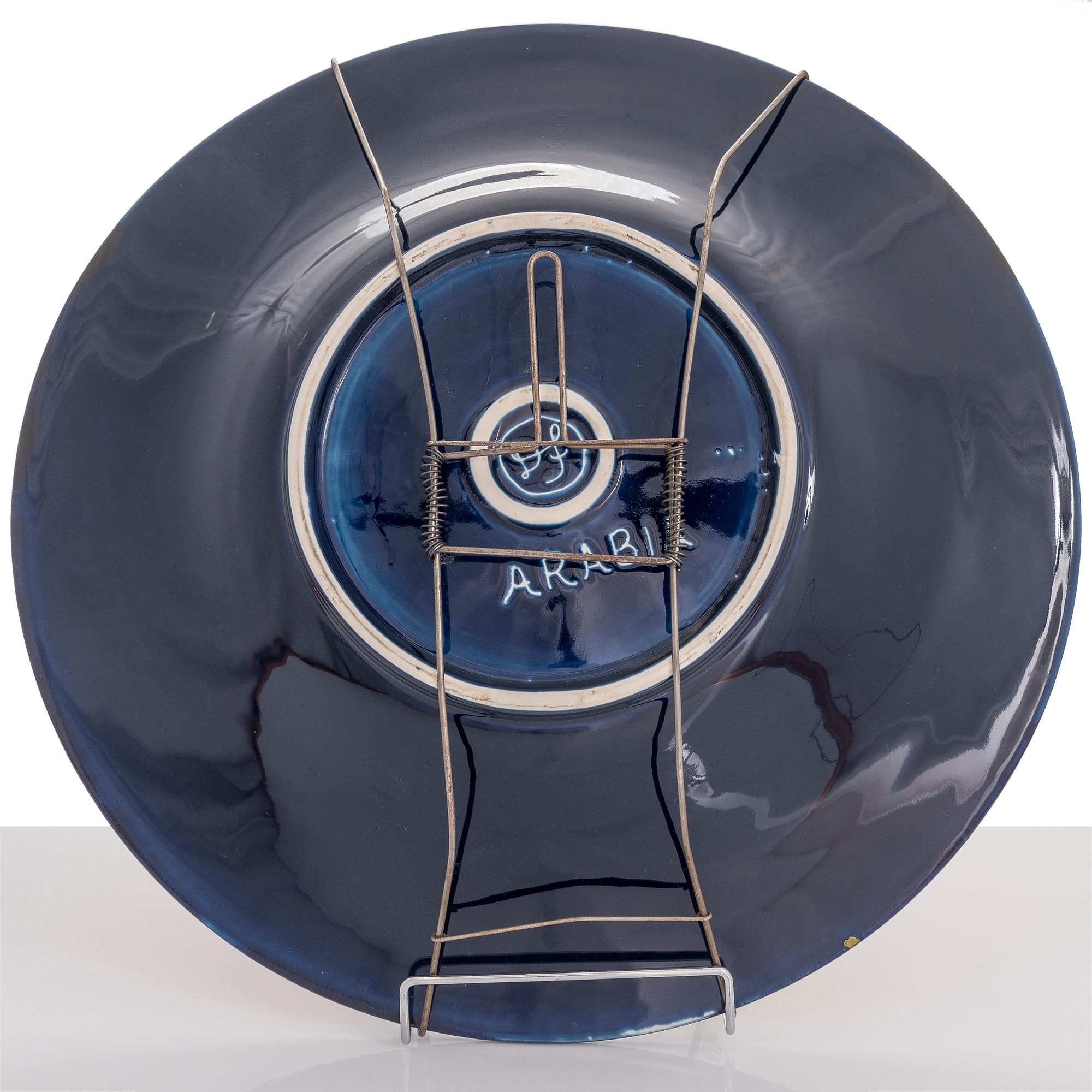 DORRIT VON FIEANDT, a decorative plate, 'Sagittarius', from Horoscope series, signed DF Arabia. 1993-1997.