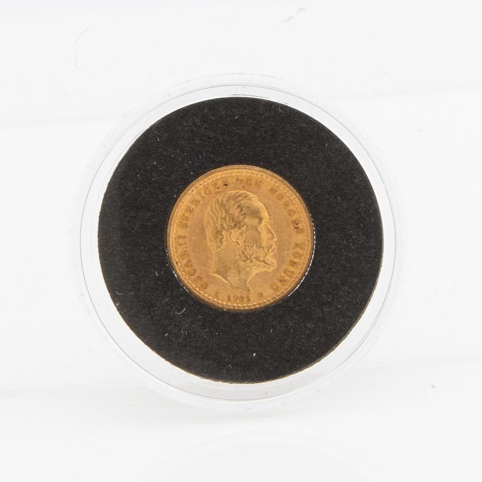 Guldmynt Sverige, Oscar II 5 kr, 1901.