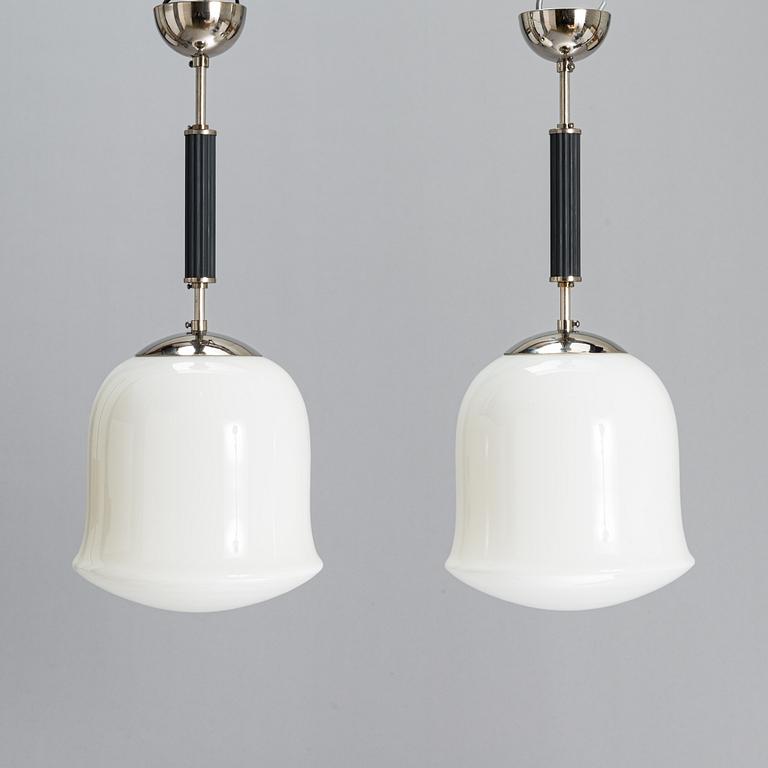 Gunilla Jung, a pair of 1930s '1020' pendant lights for Stockmann Orno.