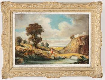 OKÄND KONSTNÄR 1800/1900-TAL , Olja på duk, signerad.