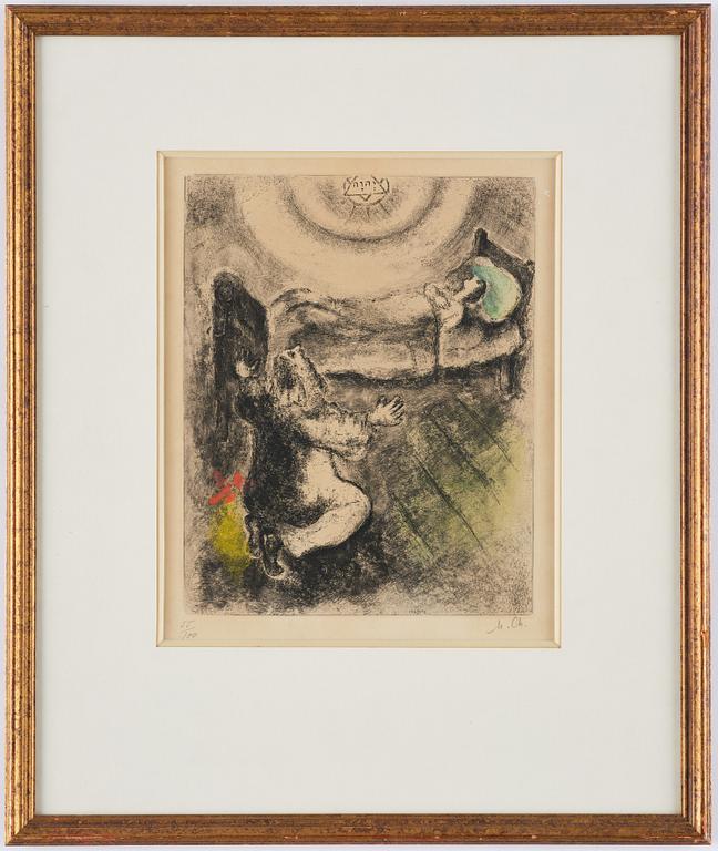 Marc Chagall, "L'Enfant ressuscité par Élie" ur "La Bible".