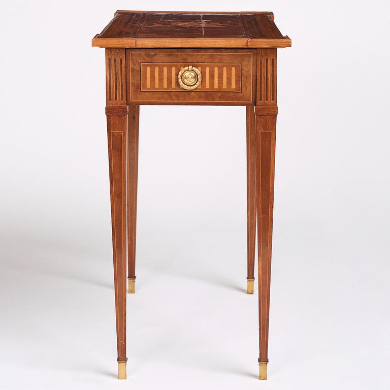 A Gustavian marquetry and gilt brass-mounted table by Georg Haupt (master 1770-1784).