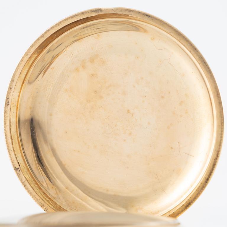 Elgin National Watch Company, fickur, "B.W. Raymond
", savonett, 14K guld, 55 mm.