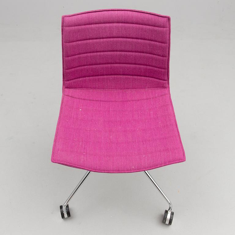 A Italian 21st century 'Catifa 46-Trestle fixed' desk chair for Arper by Lievore Altherr Molina.