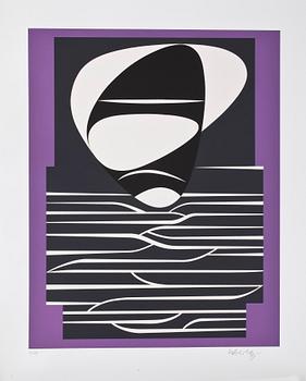 VICTOR VASARELY, Mapp med 10 st färgserigrafi,1989, samtliga signerade och numrerade 93/100.