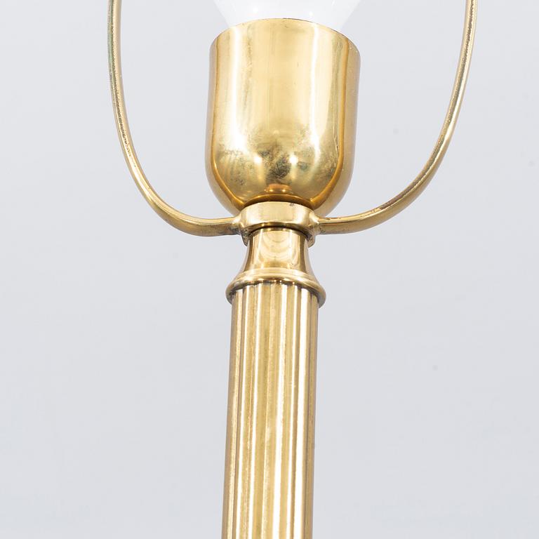 TABLE LAMP, brass, second half of the 20th century.