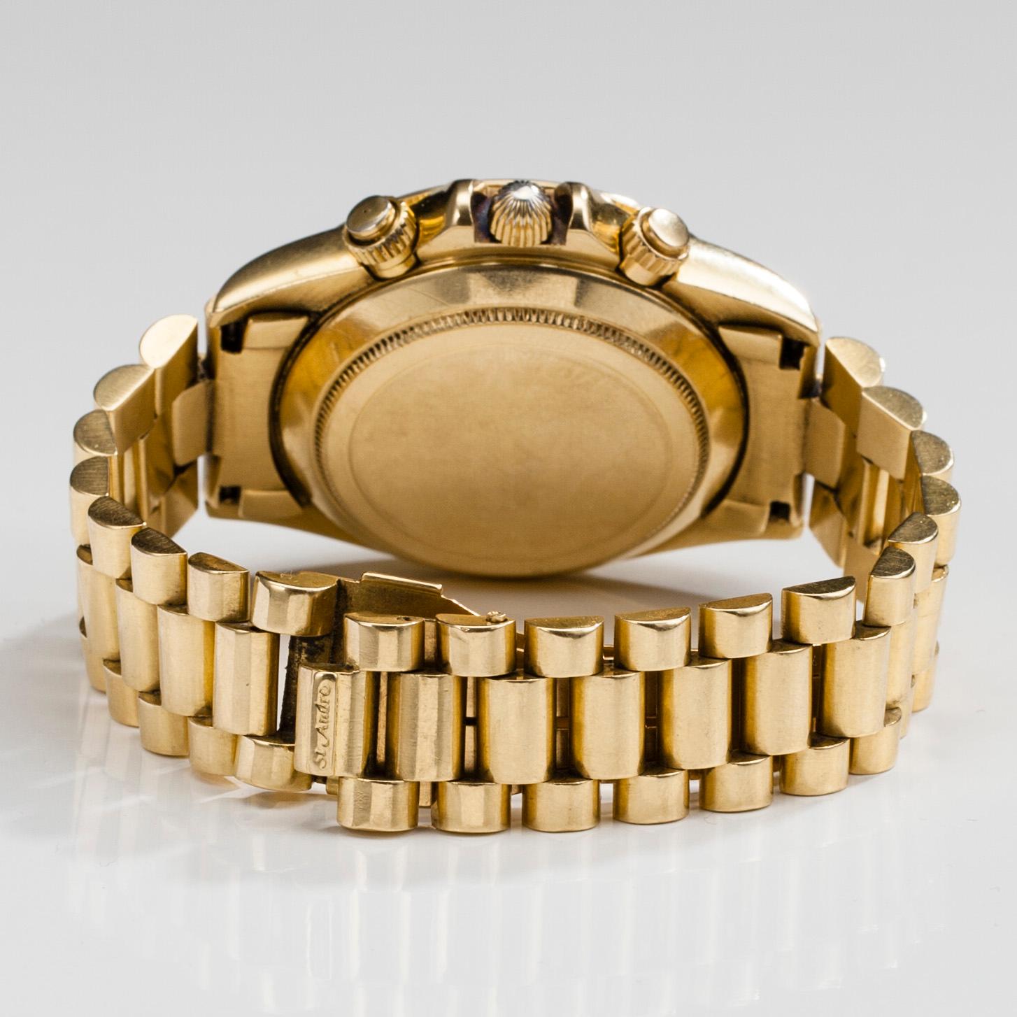 ARMBANDSUR, herr. St, André Graal. 18K guld. Vikt tot. 155,7 g.