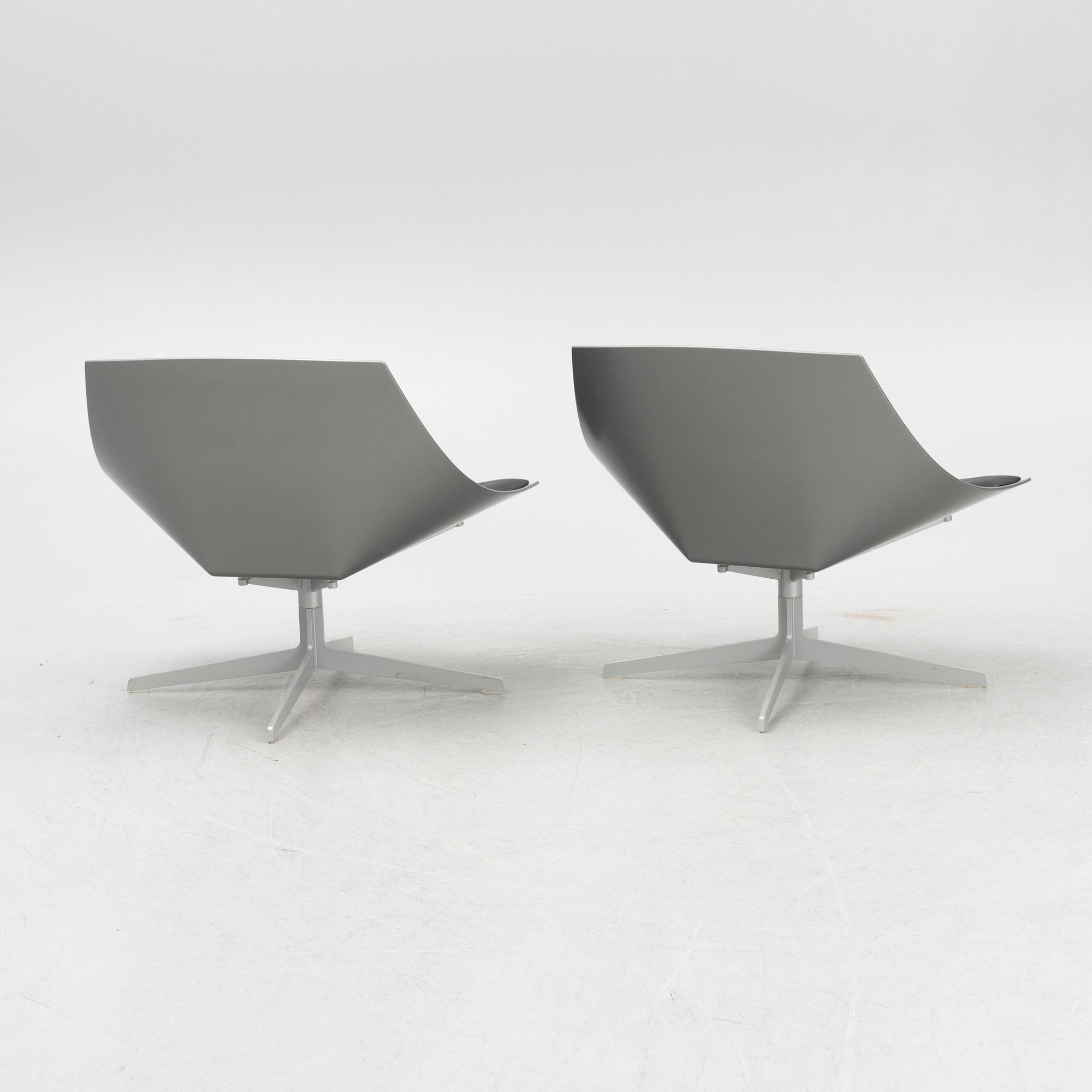 Jurgen Laub & Markus Jehs, chairs, model "JL10", a pair, Fritz Hansen.