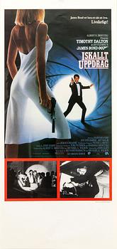 Filmaffisch James Bond "Iskallt uppdrag (The living daylights)" Midas tryckeri/Uddeholms offset 1987.