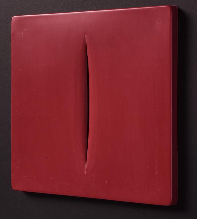 Lucio Fontana, "Concetto spaziale (Red)".