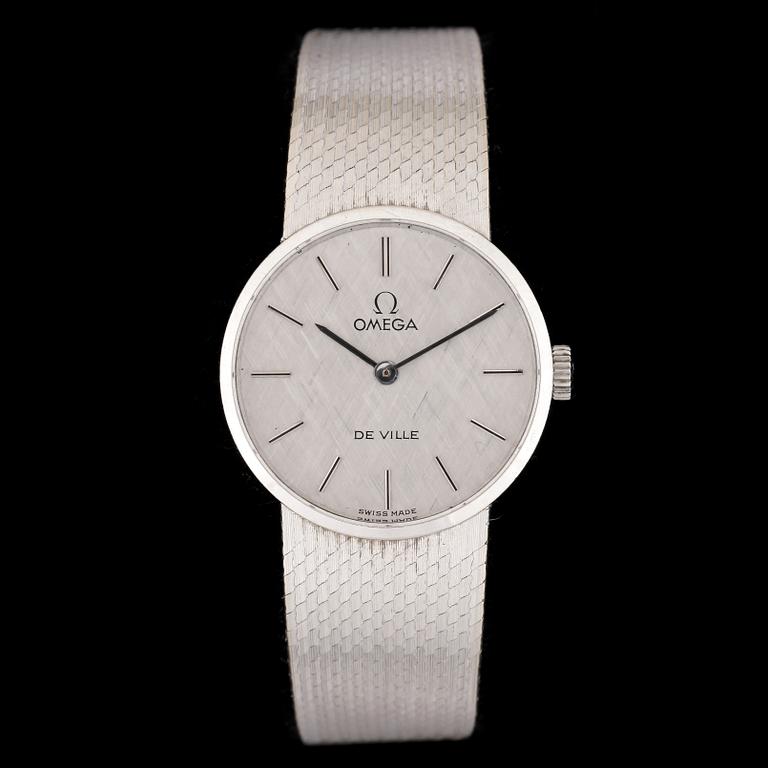 ARMBANDSUR, dam, Omega, DeVille, manuell, 18k vitguld. Vikt 46g.