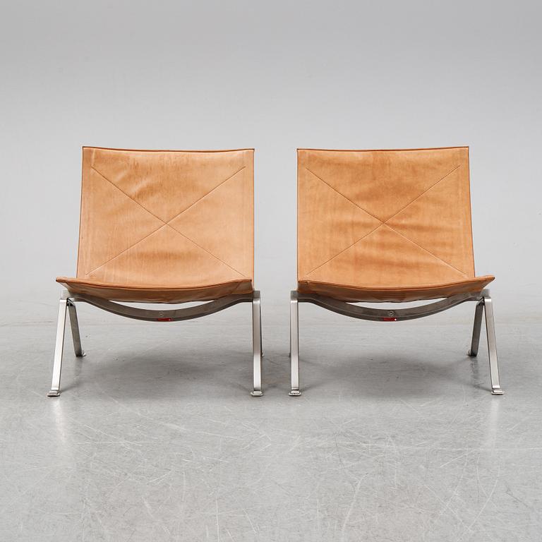 Poul Kjaerholm, a pair of 'PK22' easy chairs, Fritz Hansen, Denmark.