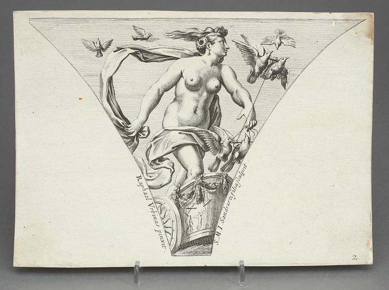 RAFAEL, efter, 1700, parti kopparstick, 10 st.