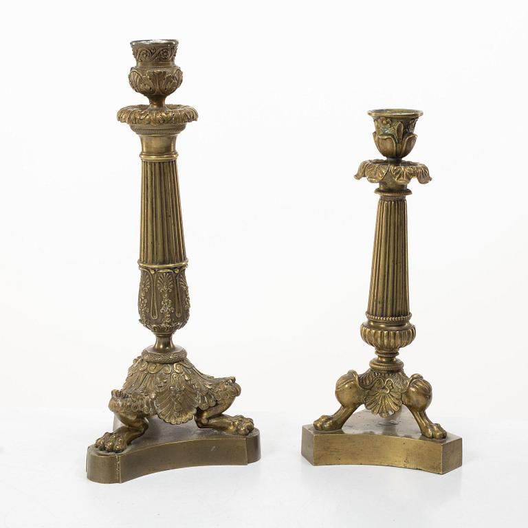 Two similar candlesticks, France, 19th century.