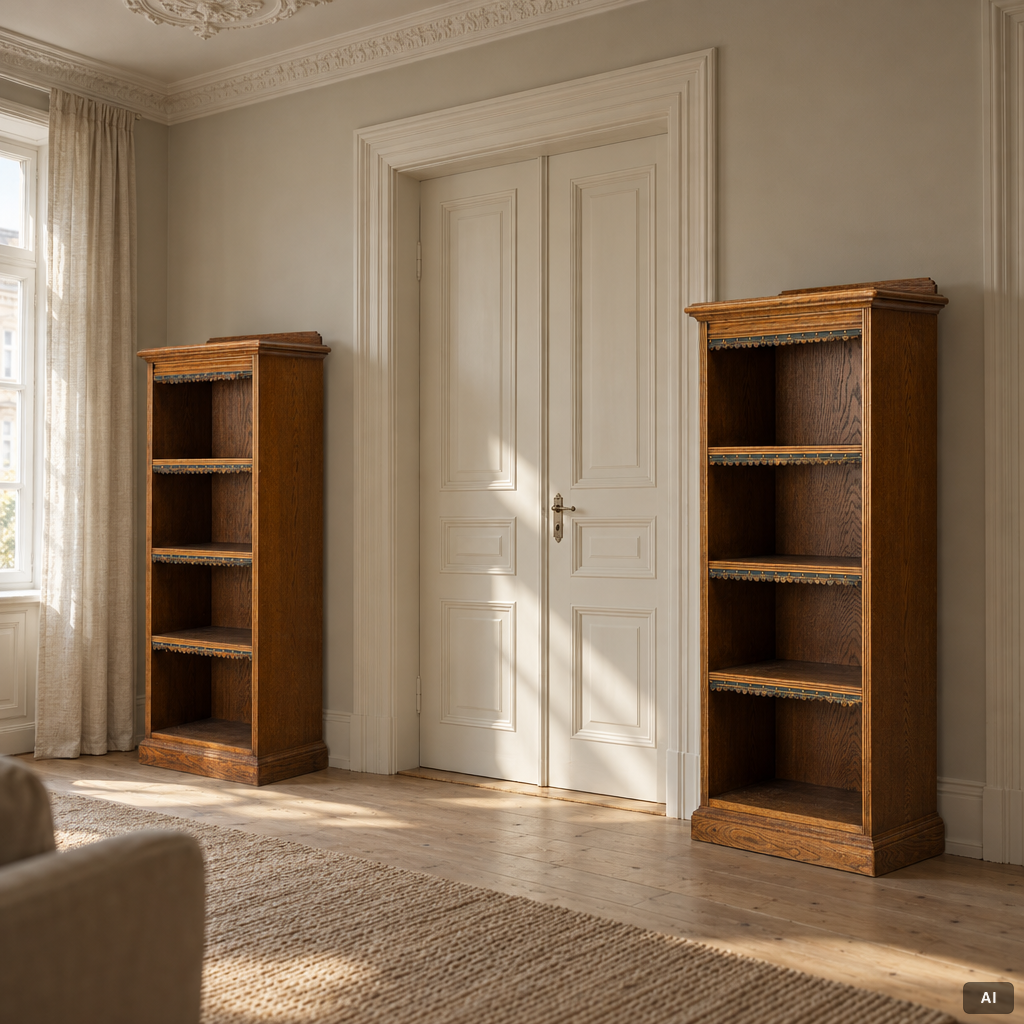 Bookcases, a pair, early 20th century.