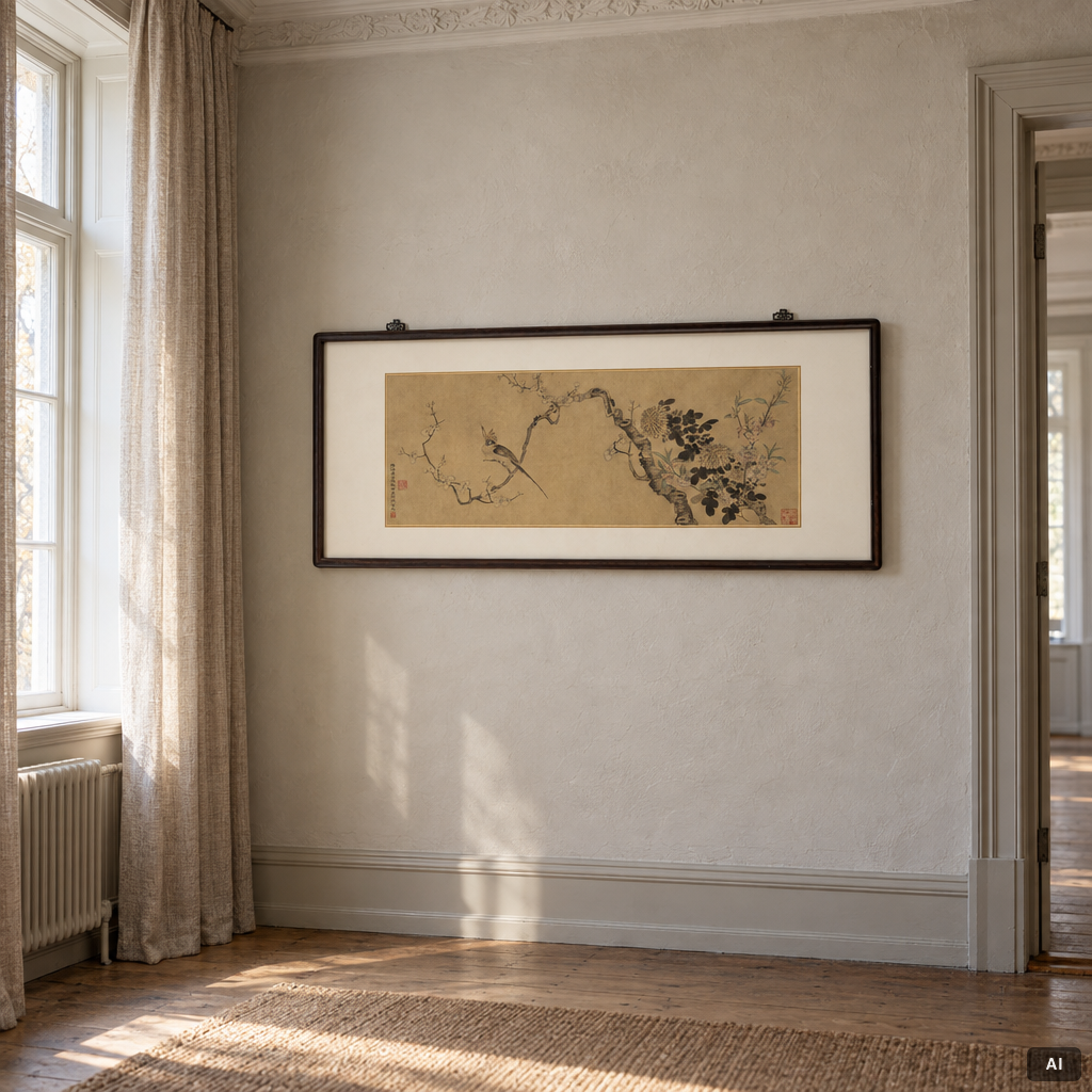 Unidentified artist, Bird on a Flowering Branch, 20th century.
