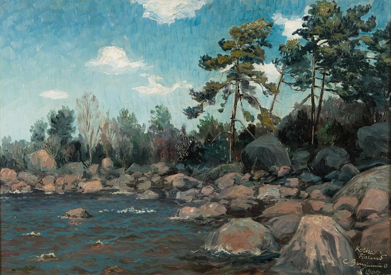 CHRISTIAN BENJAMIN OLSEN, oil on canvas, signed and dated Kotka i Finland 1909.