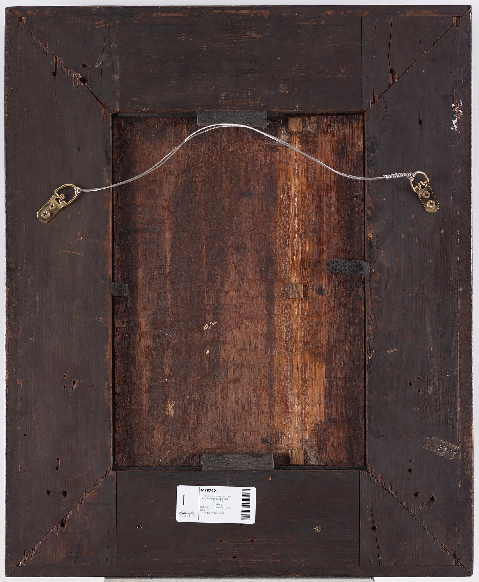 Hendrick Goltzius Follower of, Allegory of Transience.