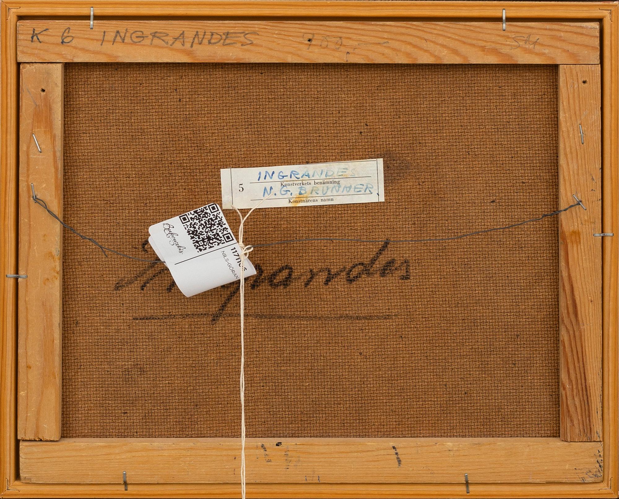 NILS-GÖRAN BRUNNER, olja på duk, signerad och daterad '72.,