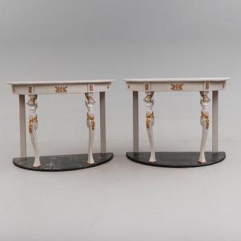 VÄGGBORD, 1 par, empirestil.